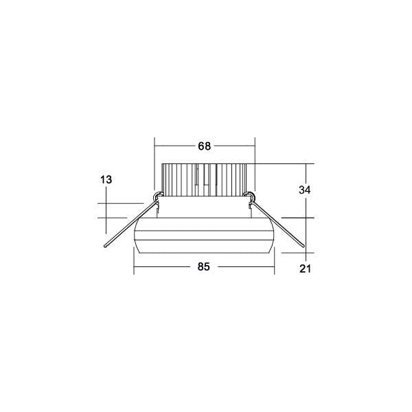 Brumberg Leuchten - Downlight/Strahler/Flutlicht LED-Einbaudownlight 12358183 3000K, 350mA