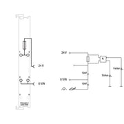 WAGO - Feldbus, Dez. Peripherie - Einspeise- und Segmentmodul Potentialeinspeisung DC24V 750-601/040-000 dunkelgrau