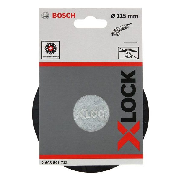Bosch - Stützteller für Schleifwerkzeug PRO Stützteller Medium, 2608601712 115 mm, X-Lock