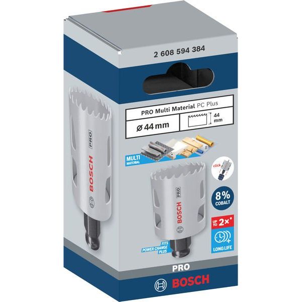 Bosch - Lochsäge PRO Multi Material PC Plus 2608594384 Lochsäge, 44 mm