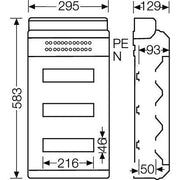 Hensel - Installationskleinverteiler KV-Automatengehäuse KV PC 9336 36TE(3x12x18mm) IP65