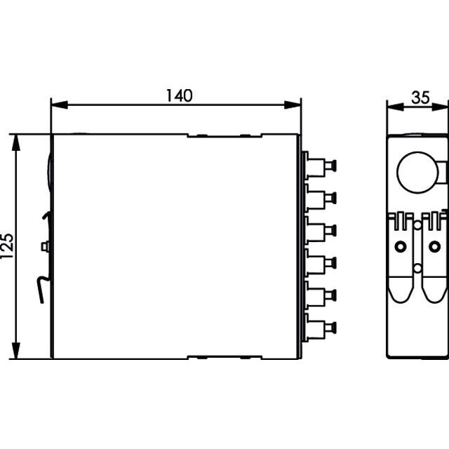 Telegärtner - Patchpanel LWL TS-Verteiler mit 6xLC-D 100022885 Keramikhülse