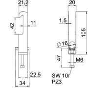 OBO Bettermann - Bügelschelle BS-W2-K-16 FT 2-16mm − 50 Stück