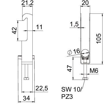 OBO Bettermann - Bügelschelle BS-W2-K-16 FT 2-16mm − 50 Stück