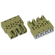 WAGO - Steckverbinder für steckbare Gebäudeinstallation Stecker 4-polig 770-274 Kod. B,hellgrün − 50 Stück
