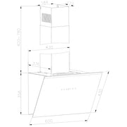 Amica - Dunstabzugshaube Kaminhaube KHF 664 730 S HC HoodConnect Pro,60cm
