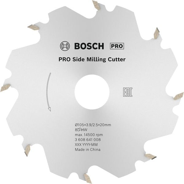 Bosch - Fräser PRO Scheibenfräser, 105 x 3608641008 20 x 4 mm, 8 Zähne