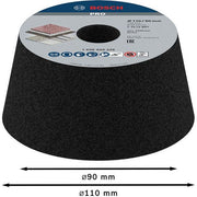 Bosch - Trenn-/Schleifscheibe PRO Stone Konischer 1608600239 Schleiftopf 90 x 110