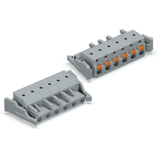 WAGO - Kabelsteckverbinder für Leiterplattensteckverbinder 1-Leiter-Federleiste 2231-206/037-000 Push-inCAGECLAMP,gr − 25 Stück
