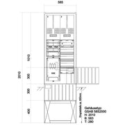 GSAB Elektrotechnik - Zähler-Komplettschrank Zähleranschlußsäule 48.00.1P21HSAV4 eNetz Südhessen
