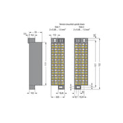 WAGO - Feldbus, Dez. Peripherie - Kommunikations-Modul Rangierwabe 32 polig 1-32 726-325 unten 2x0,08-1,5mm² − 24 Stück