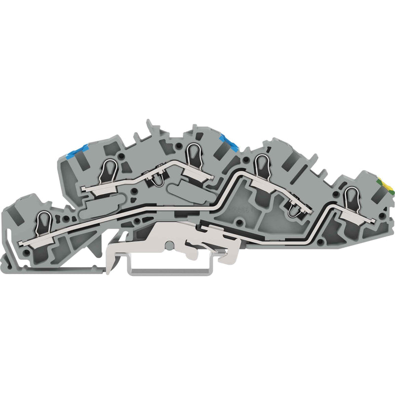 WAGO - Installations-Etagenklemme 2005-7646 N/L/PE 4/6qmm grau