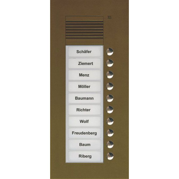 TCS Tür Control - Türstation für Türkommunikation Audio Außenstation PUK 10 PUK10/1-EB Tasten 1-spaltig UP
