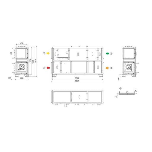 Maico - Lüftungsgerät mit Wärmerückgewinnung gewerblich Kompaktgerät MV4516VLMode RLT1600MV4516VL3 1600cbm/h/li/verti