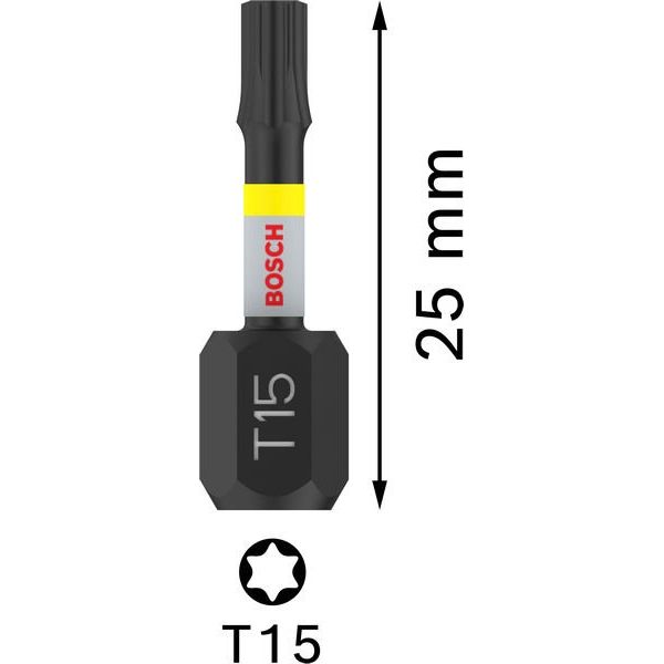 Bosch - Bit PRO Impact Bit, T15 2608522473 25 mm, 2-tlg