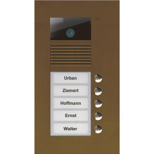 TCS Tür Control - Türstation für Türkommunikation Video color Außenstation V AVU14050-0012 PUK 5 Tasten 1-spalt