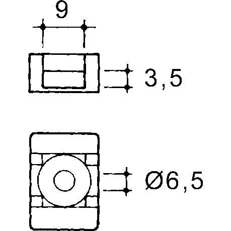 Niedax - Befestigungssockel und -element für Kabelbinder EKLIPS-Kabelbf. CT-M − 100 Stück