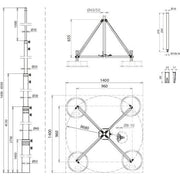 DEHN - Fangeinrichtung für Blitzschutz Fangstange FS T D50 5.5 #105712 L6,5m