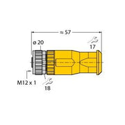 Turck - Rundsteckverbinder, feldkonfektionierbar (Industriesteckverbinder) Kupplung BM8151-0/PG9/YE