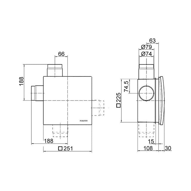 Maico - Ventilator für innenliegende Bäder und Küchen Ventilator ER 60 H