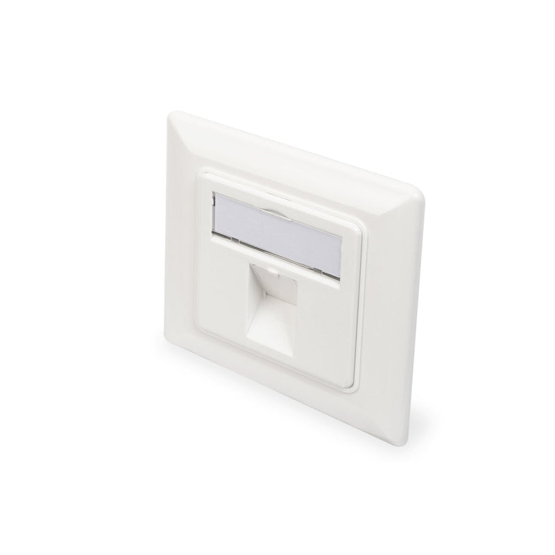 DIGITUS - Einsatz/Abdeckung für Kommunikationstechnik Leerdose f. Keystone Modul DN-93811 80x80mm+Zentr50x50mm