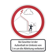 DEHN - Zubehör/Ersatzteile für Erdung und Blitzschutz Hinweisschild 210x297 Al HWS297X210AGU#480699 (Bei Gewitter is...)
