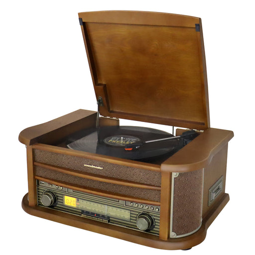 Soundmaster - HiFi-Komplettsystem Nostalgie Musik-Center NR560 Holzfurnier BT