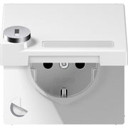 Jung - Abdeckung/Bedienelement für Installationsschalterprogramme Klappdeckel LS 1520 KLSLPL WW Topf,Schriftf,Schloß