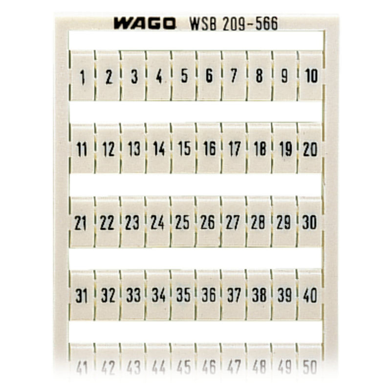 WAGO - Klemmenmarkierung WSB-Bezeichnungssystem 209-566 W: 1-50(2x)