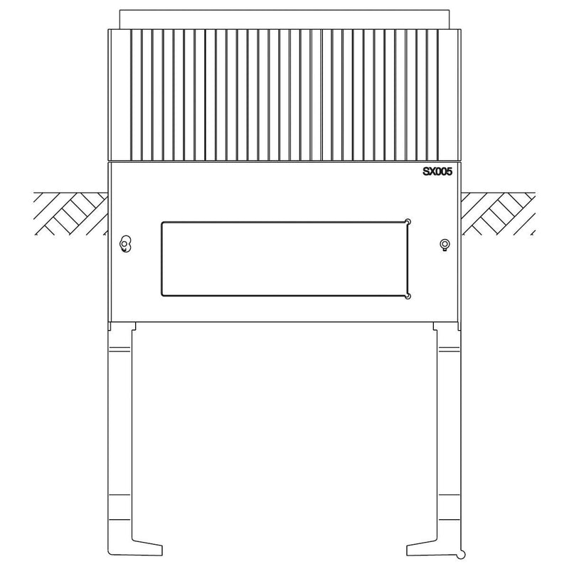 ABN - Sockel/Sockelelement (Schaltschrank) Sockel Gr.0 SX005 2-feld Höhe 900mm