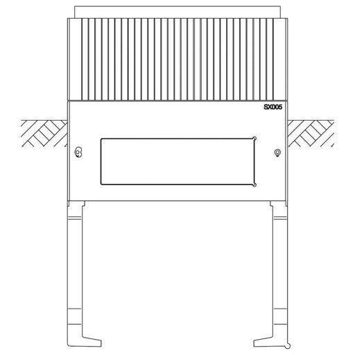 ABN - Sockel/Sockelelement (Schaltschrank) Sockel Gr.0 SX005 2-feld Höhe 900mm
