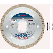 Bosch - Trenn-/Schleifscheibe PRO Ceramic X-Lock 2608615131 Diamanttrennscheibe