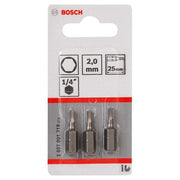 Bosch - Bit Schrauberbit Extra-Hart 2607001718 HEX 2 25 mm 3er-Pack
