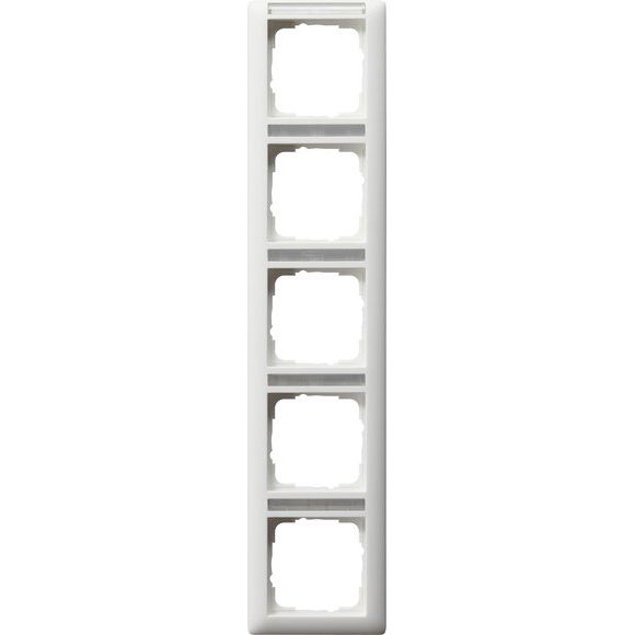 Gira - Abdeckrahmen 5-f.rw mt 111527 schriftf. senkr