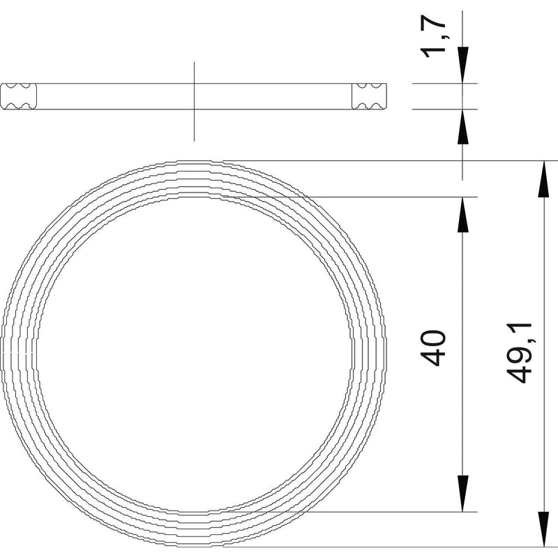 OBO Bettermann - Dichtring, flach Anschlussgew.dichtring 107 F M40 PE − 100 Stück