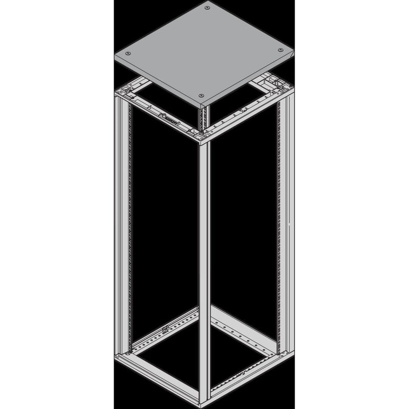 Schroff - Dach-/Bodenelement (Gehäuse/Schaltschrank) Dach angehoben 25230010 T500mm RAL7021