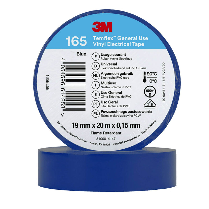 3M - Klebeband PVC Elektro-Isolierband Temflex165 bl19X20 165BL5E