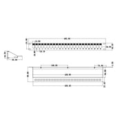 EFB-Elektronik - Frontpanel/Patchpanel leer (Schaltschrank) Verteilerfeld 19" 1HE 37578.1V2 24-Port, RAL 7035