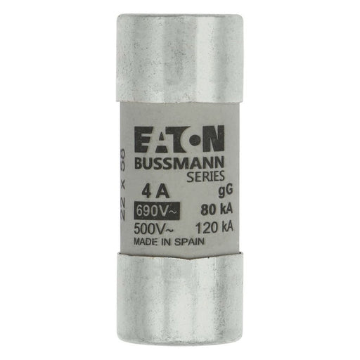 Eaton - Zylindrische Sicherung Sicherungseinsatz Nieders. CYLINDRICA#C22G4 4A AC 690V 80kA − 10 Stück