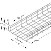 Niedax - Gitterrinne MT 105.200 E3 105x200x3000mm − 3 Meter