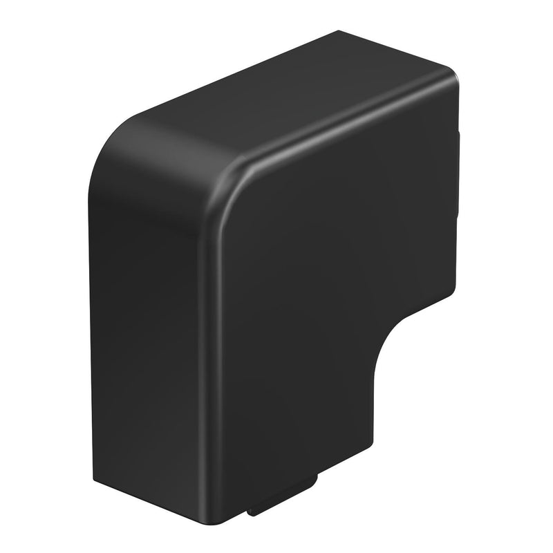 OBO Bettermann - Flachwinkel für Leitungführungskanal Flachwinkelhaube WDK HF25040SW 25x40 PVC sw − 4 Stück