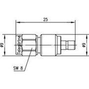Telegärtner - Koax-Kupplung Adapter SMA-SMB (M-M) 100024806 50Ohm − 5 Stück