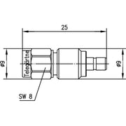 Telegärtner - Koax-Kupplung Adapter SMA-SMB (M-M) 100024806 50Ohm − 5 Stück