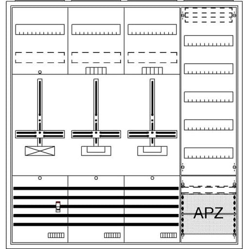 Striebel&John - Zähler-Komplettschrank Komplettschrank DA47GH AP3Pkt.A472Z1S1V5A2