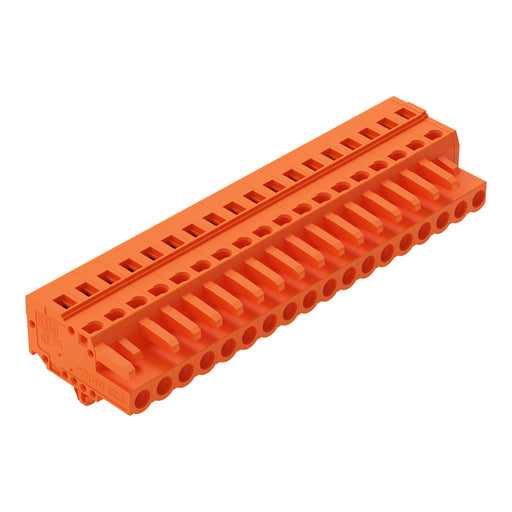 WAGO - Kabelsteckverbinder für Leiterplattensteckverbinder 1-Leiter-Federleiste 231-318/008-000 CAGECLAMP,2,5mm²,or − 10 Stück