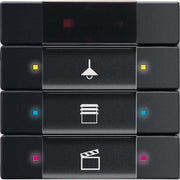 Busch-Jaeger - Bussystem-Tastsensor Bedienelement 3/6-fach 6129/01-885-500 m.IR schwarz matt