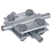 DEHN - Verbinder für Blitzschutz Kreuzstück St/tZn KS8.108.10FL30STTZN f.Rd 8-10/8-10mm