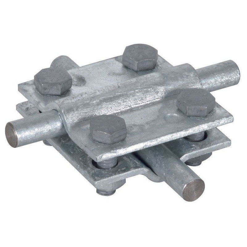DEHN - Verbinder für Blitzschutz Kreuzstück St/tZn KS8.108.10FL30STTZN f.Rd 8-10/8-10mm