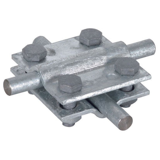 DEHN - Verbinder für Blitzschutz Kreuzstück St/tZn KS8.108.10FL30STTZN f.Rd 8-10/8-10mm