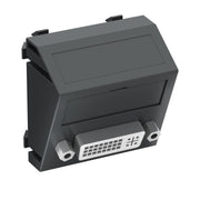 OBO Bettermann - Einsatz/Abdeckung für Kommunikationstechnik Multimediaträger DVI MTS-DVI S SWGR1 45x45mm sw-gr